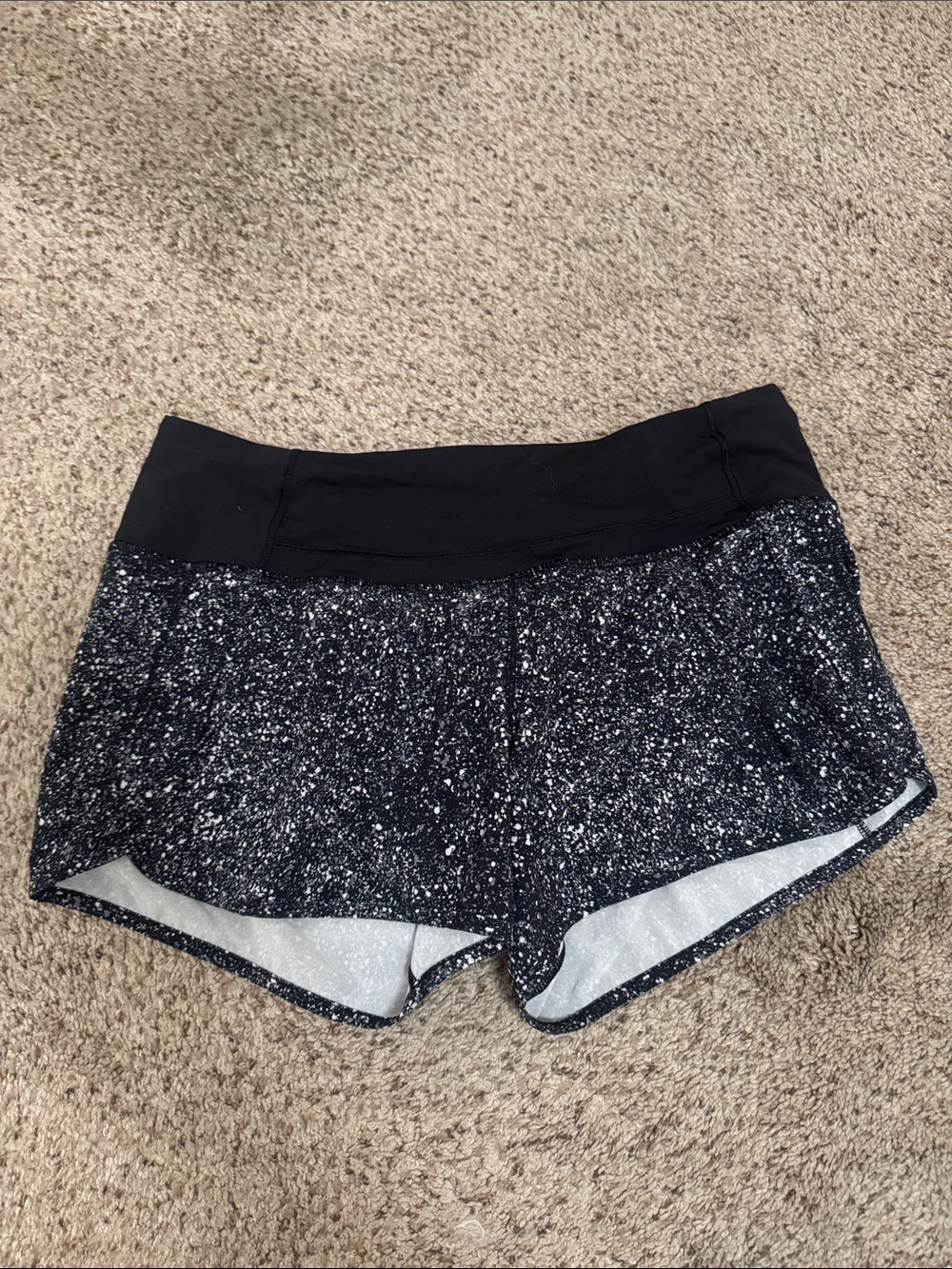 lululemon athletica speed up Black Speckle Athletic Shorts